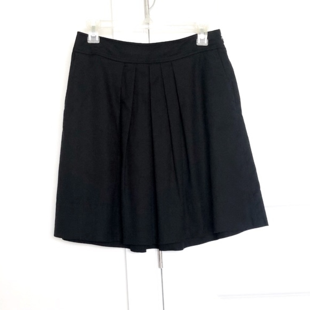 Ann Taylor Loft Black Pleated Skirt